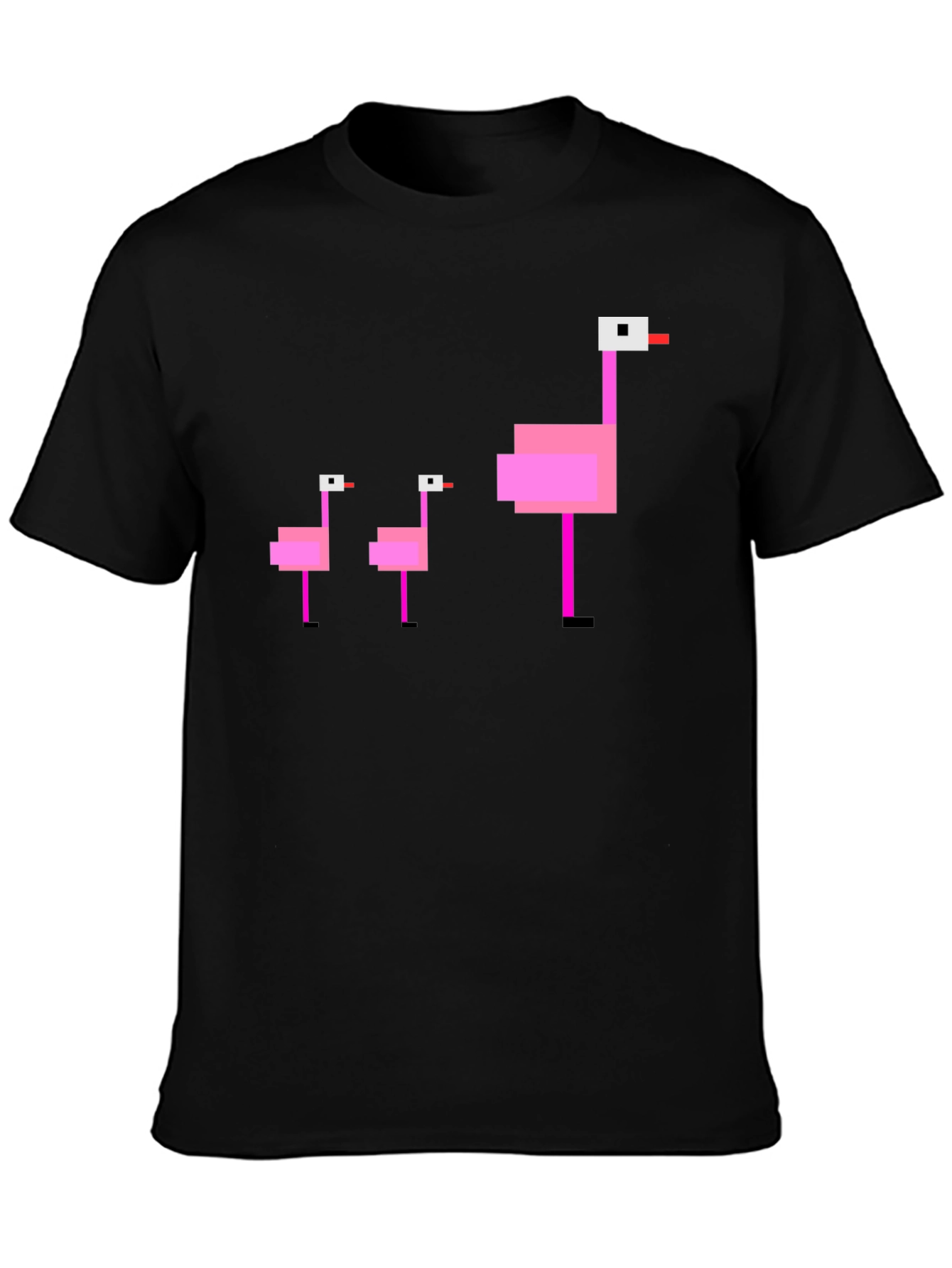 Pixel Flamingo T-Shirt - Retro Bird Design