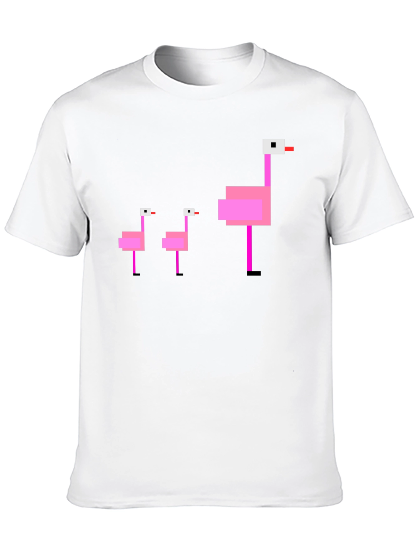 Pixel Flamingo T-Shirt - Retro Bird Design