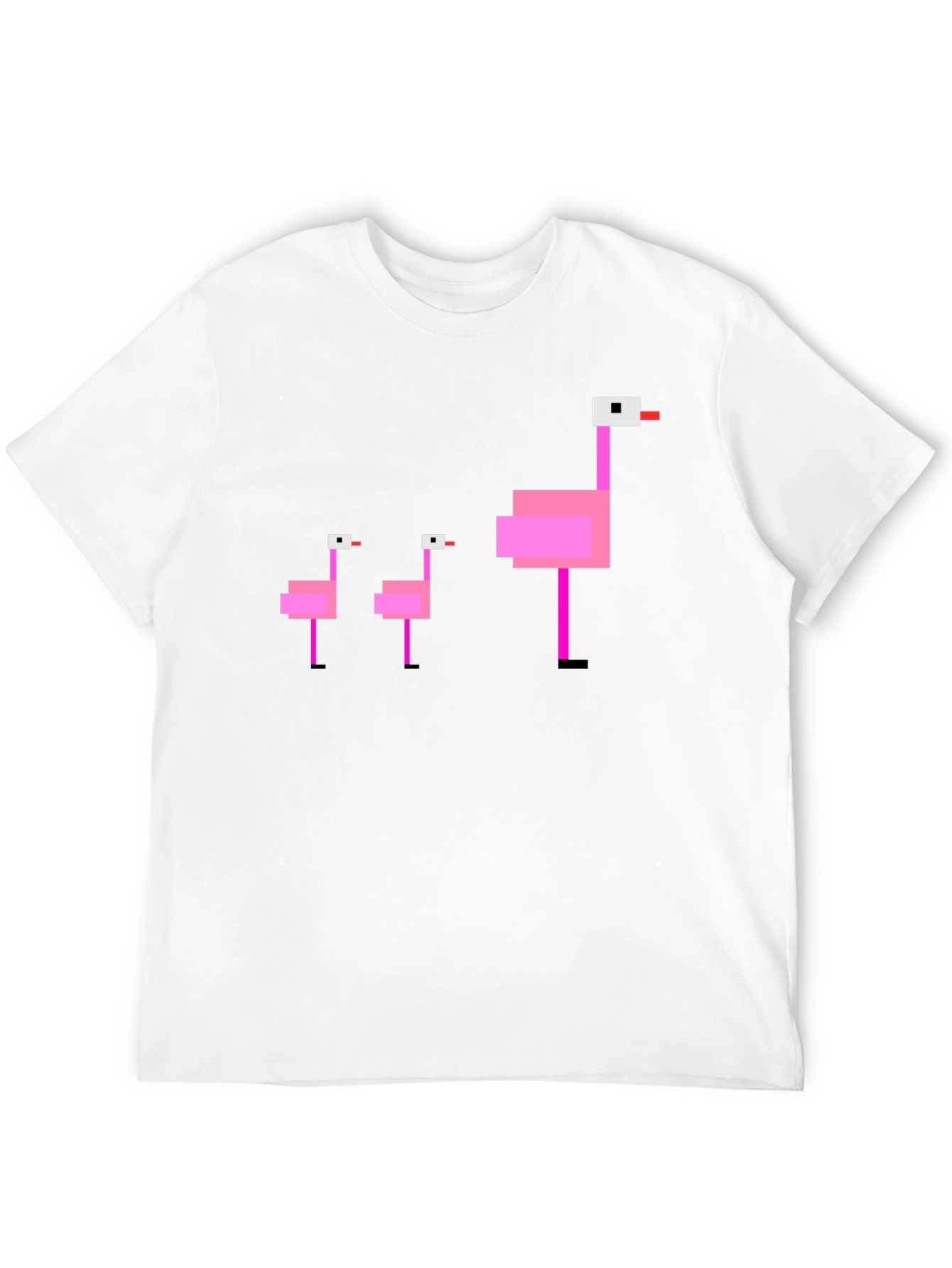 Pixel Flamingo T-Shirt - Retro Bird Design