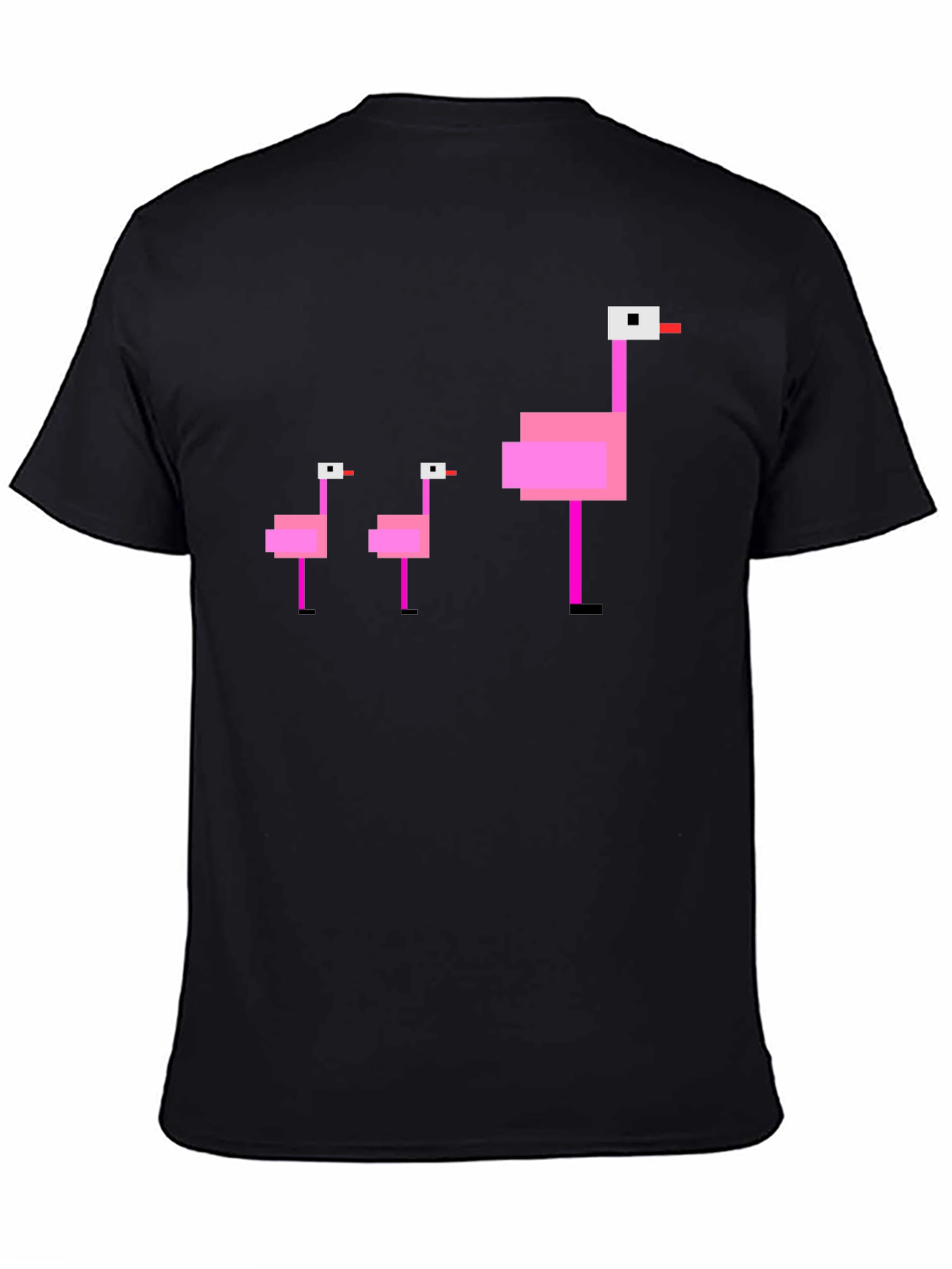 Pixel Flamingo T-Shirt - Retro Bird Design