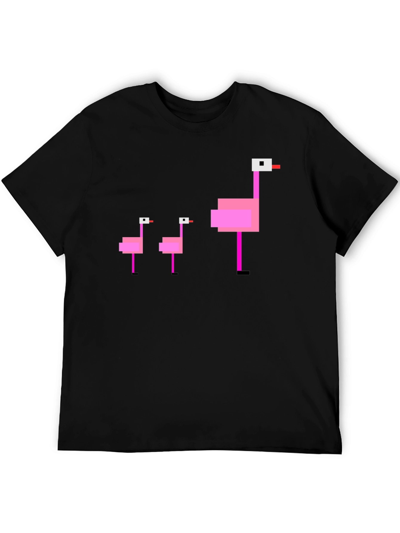 Pixel Flamingo T-Shirt - Retro Bird Design
