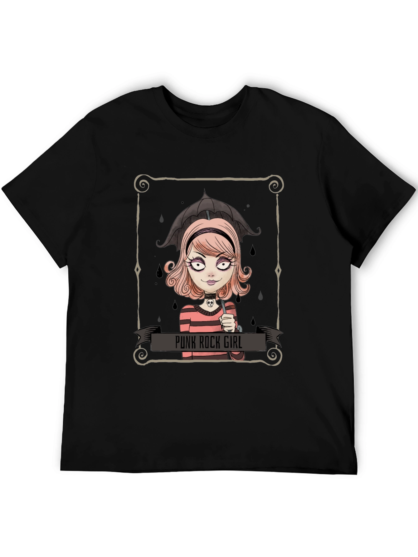 Punk Rock Girl Graphic Tee - Unique Design
