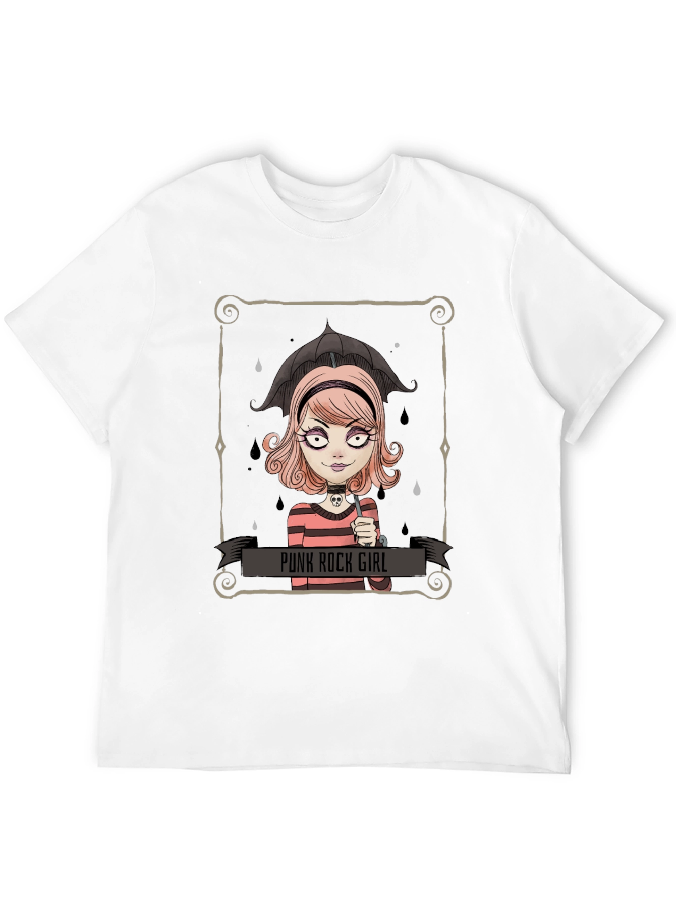 Punk Rock Girl Graphic Tee - Unique Design
