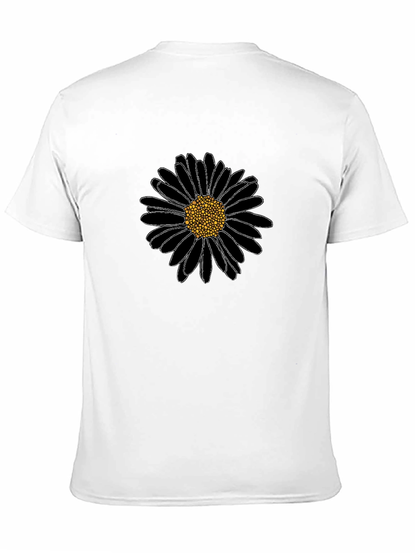 Black Daisy Graphic T-Shirt - Casual Comfort