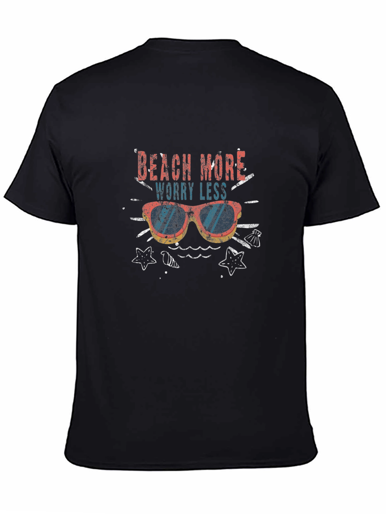 Beach More Worry Less Graphic T-Shirt