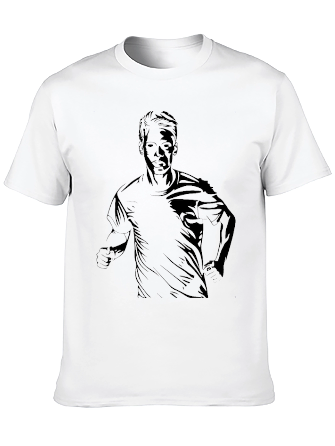 Black Graphic Tee - Silhouette Runner