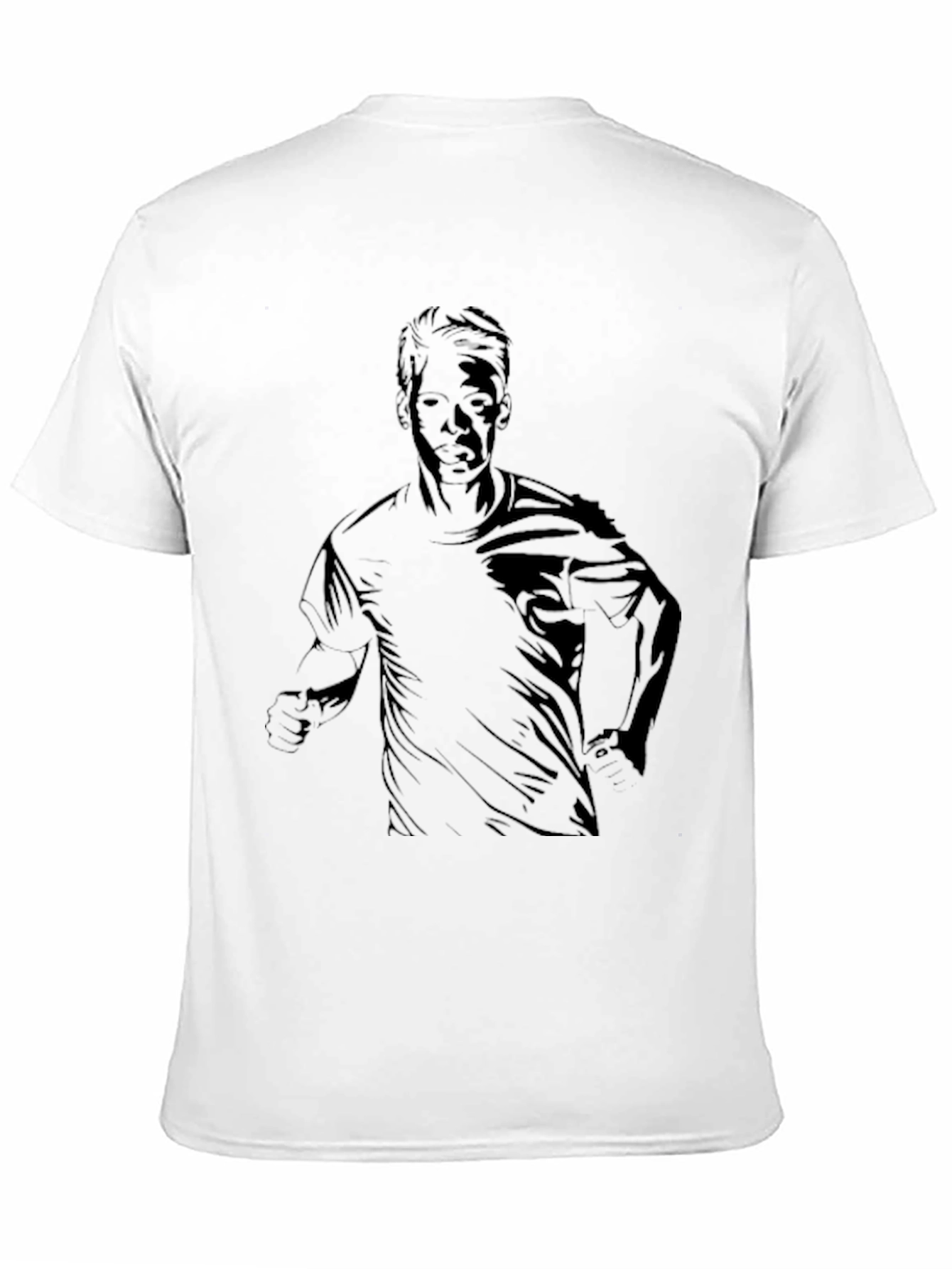 Black Graphic Tee - Silhouette Runner