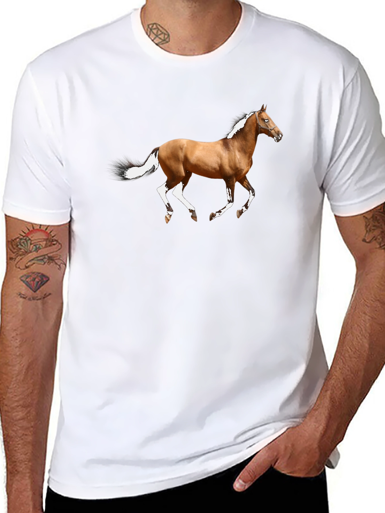 Horse Graphic Black T-Shirt