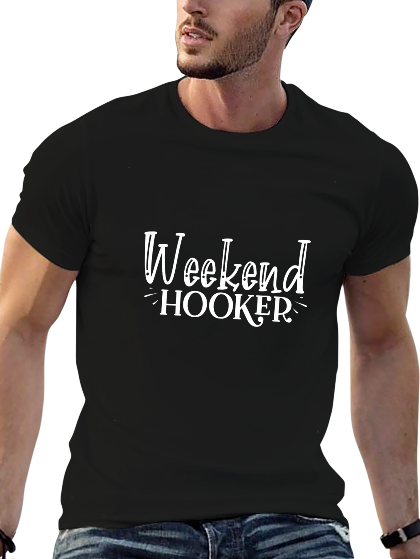 Weekend Hooker Tee - Novelty Graphic T-Shirt