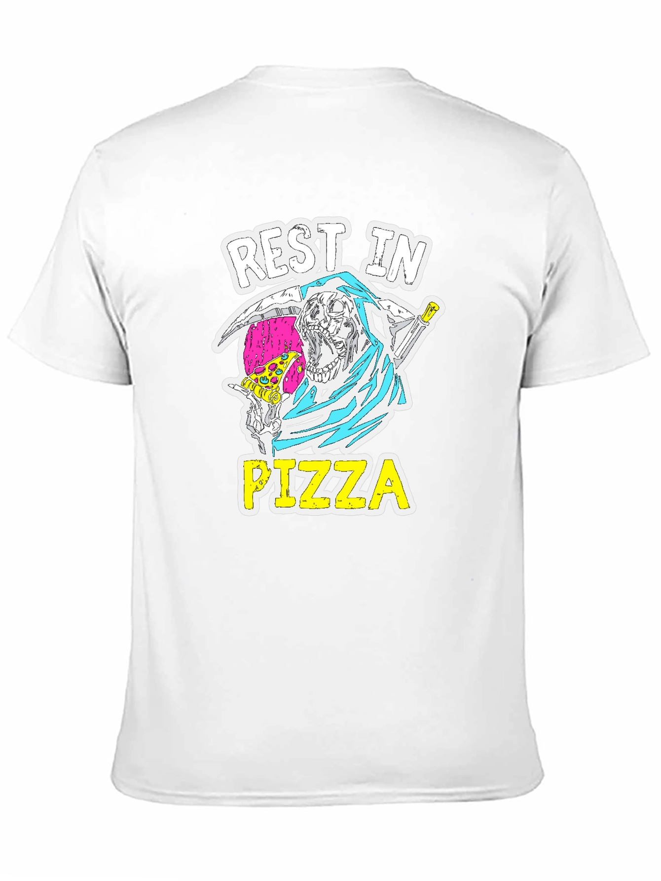 Rest In Pizza T-Shirt - Grim Reaper Graphic Tee