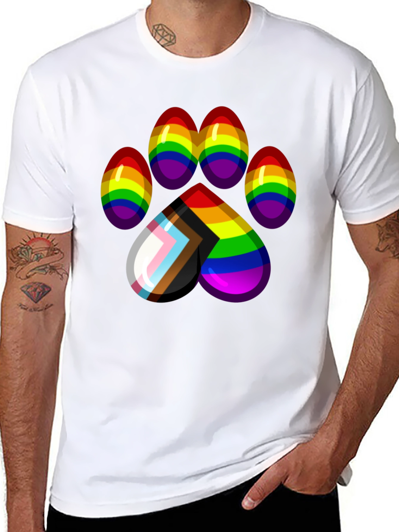 Pride Paw Print T-Shirt