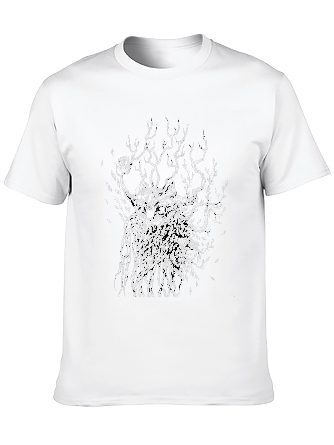 Abstract Graphic Print Mens Black T-Shirt