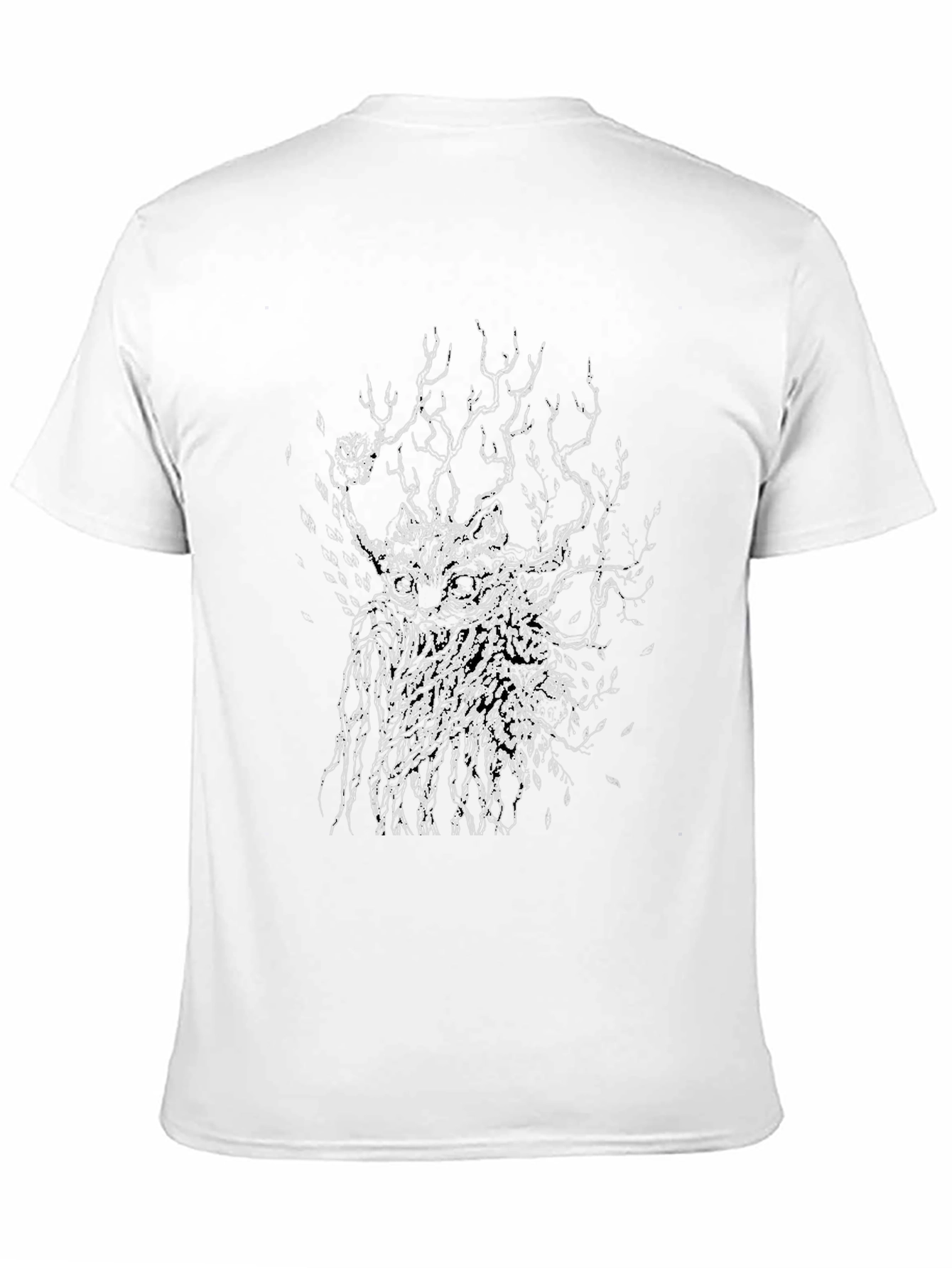 Abstract Graphic Print Mens Black T-Shirt