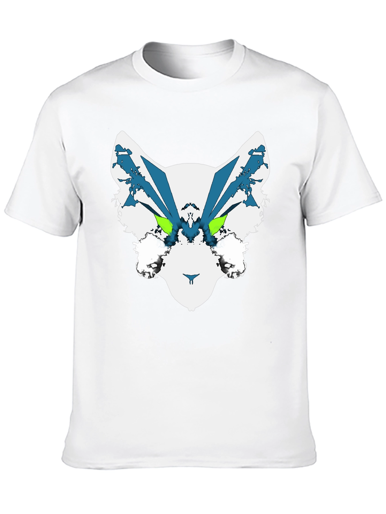 Abstract Wolf Graphic Tee - Mens Black T-Shirt