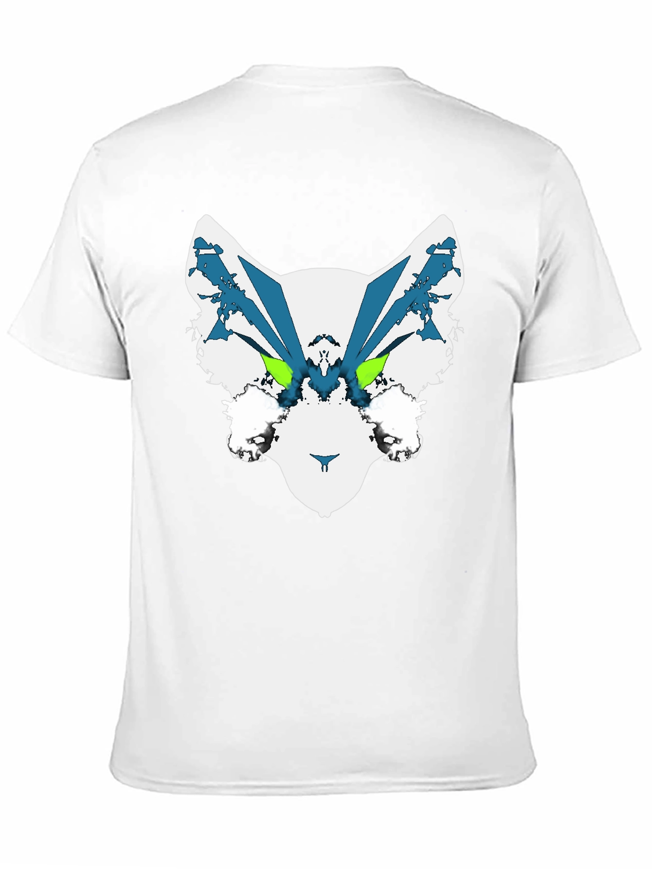 Abstract Wolf Graphic Tee - Mens Black T-Shirt