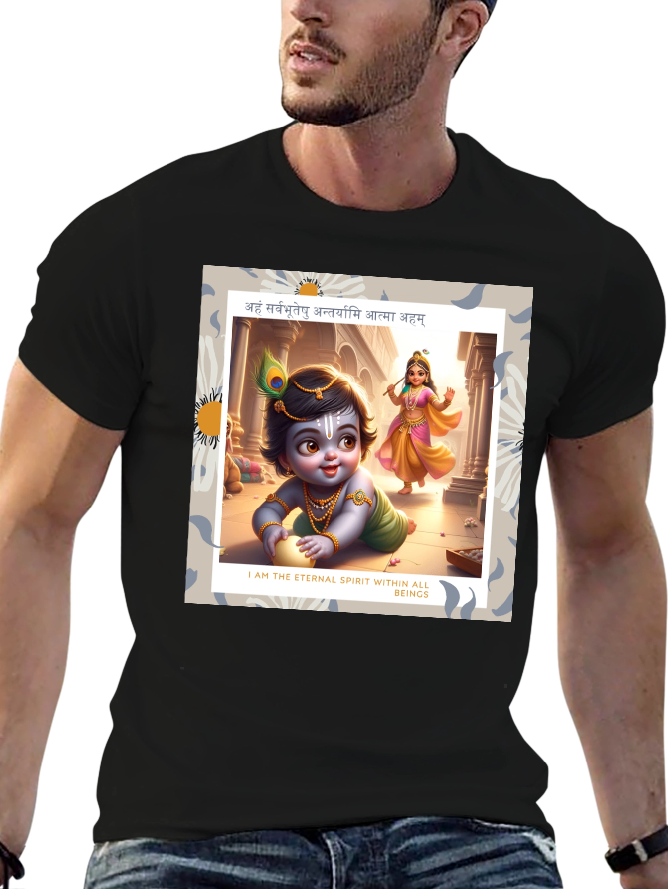 Krishna Graphic T-Shirt - Eternal Spirit Design