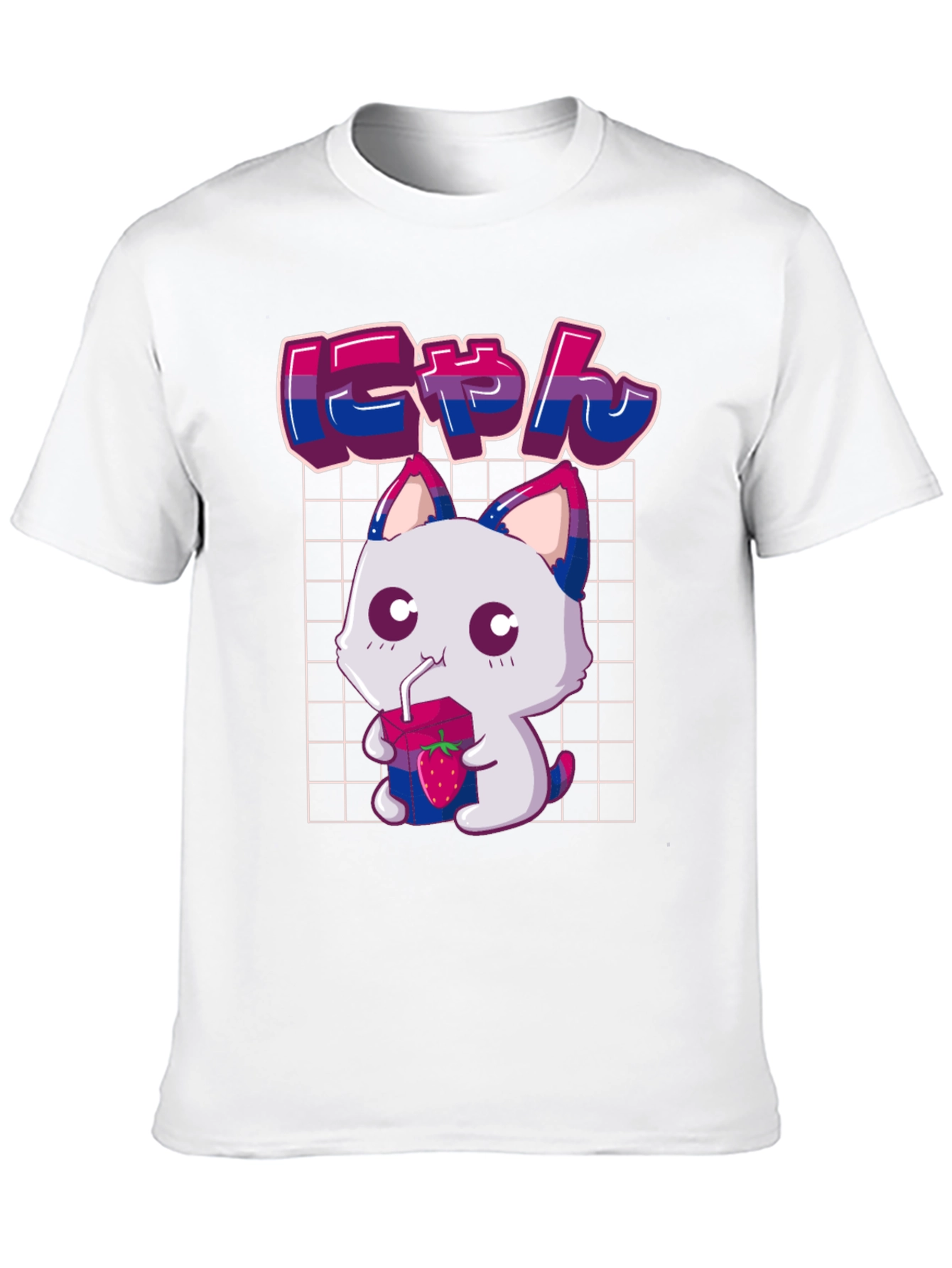 Bisexual Pride Anime Cat T-Shirt
