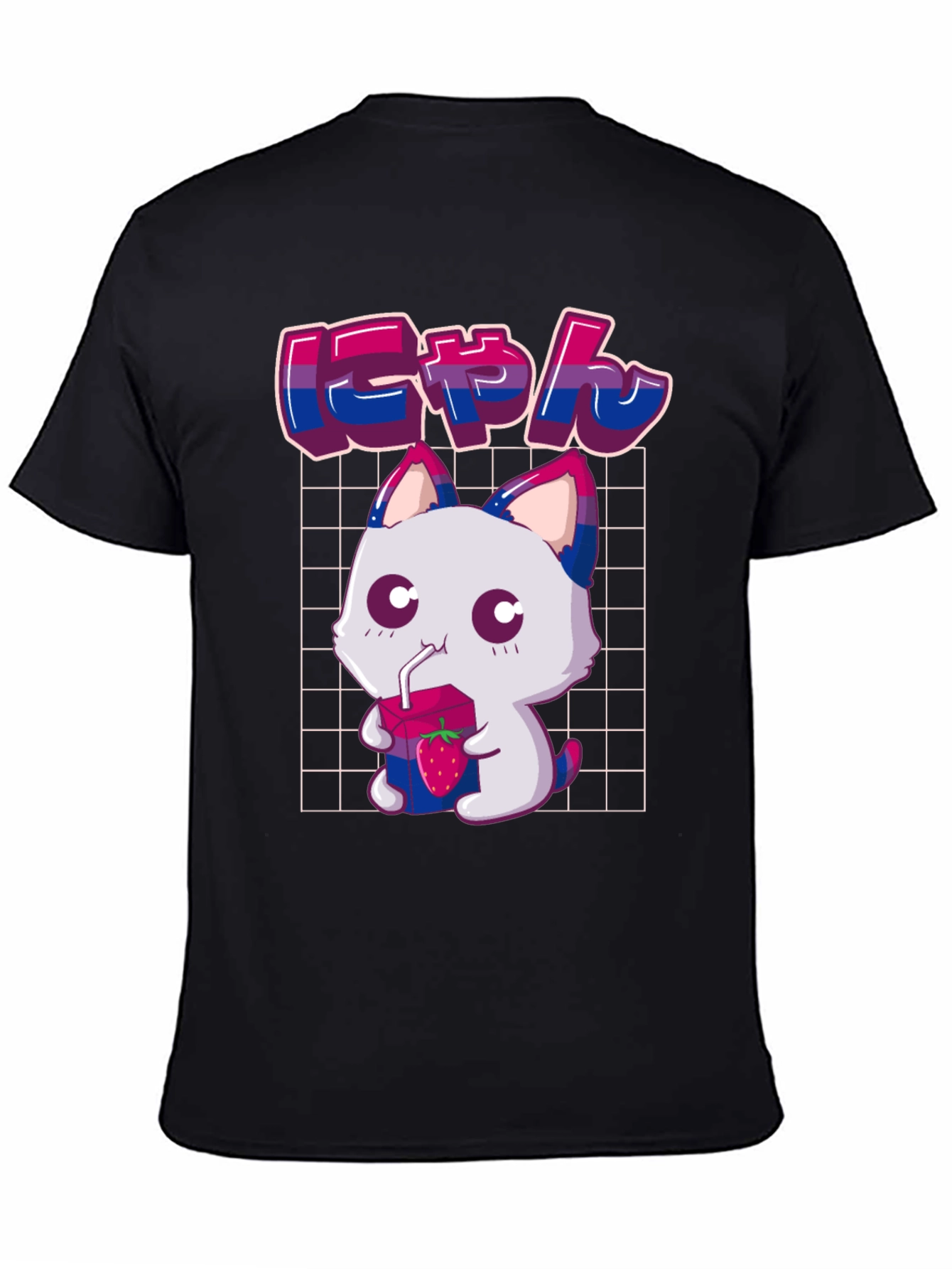 Bisexual Pride Anime Cat T-Shirt