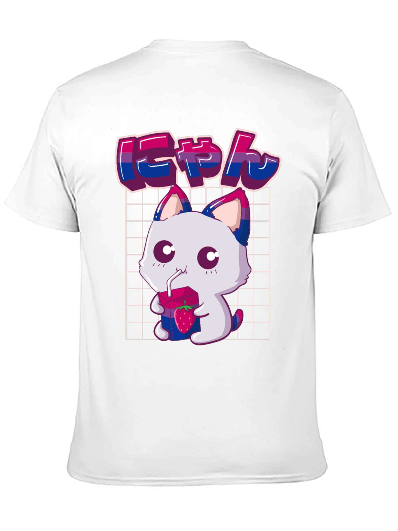 Bisexual Pride Anime Cat T-Shirt