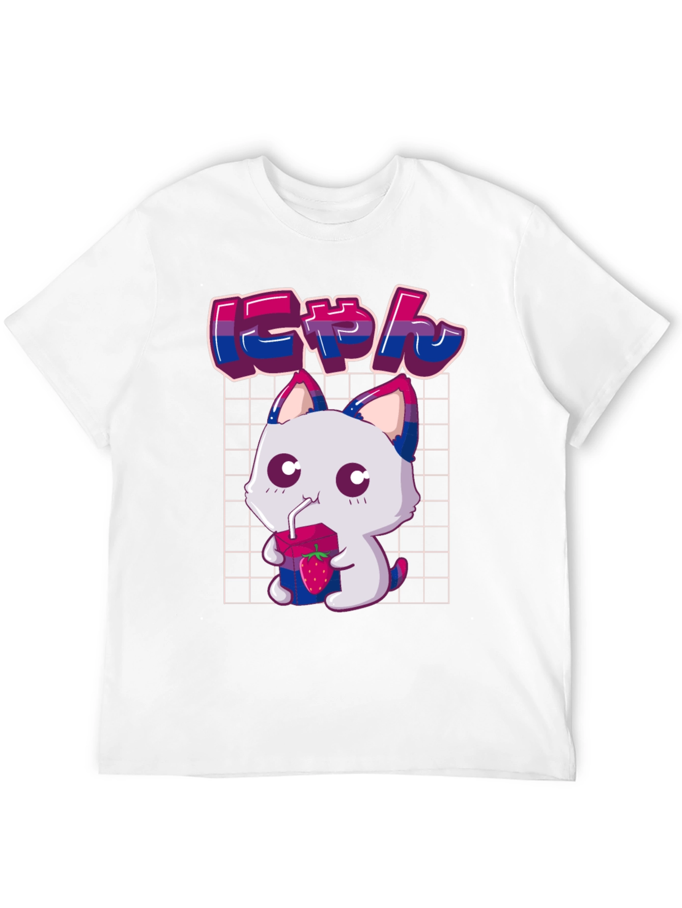 Bisexual Pride Anime Cat T-Shirt