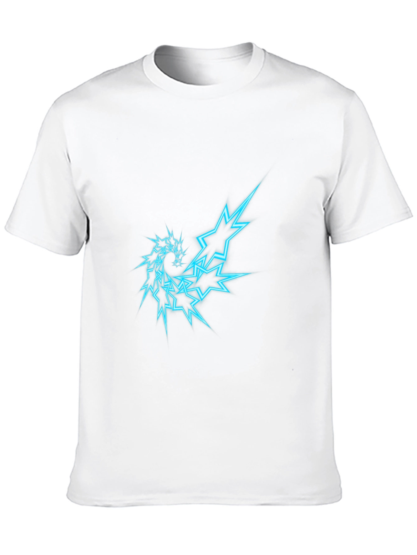 Lightning Spiral Graphic Tee - Black Cotton Blend