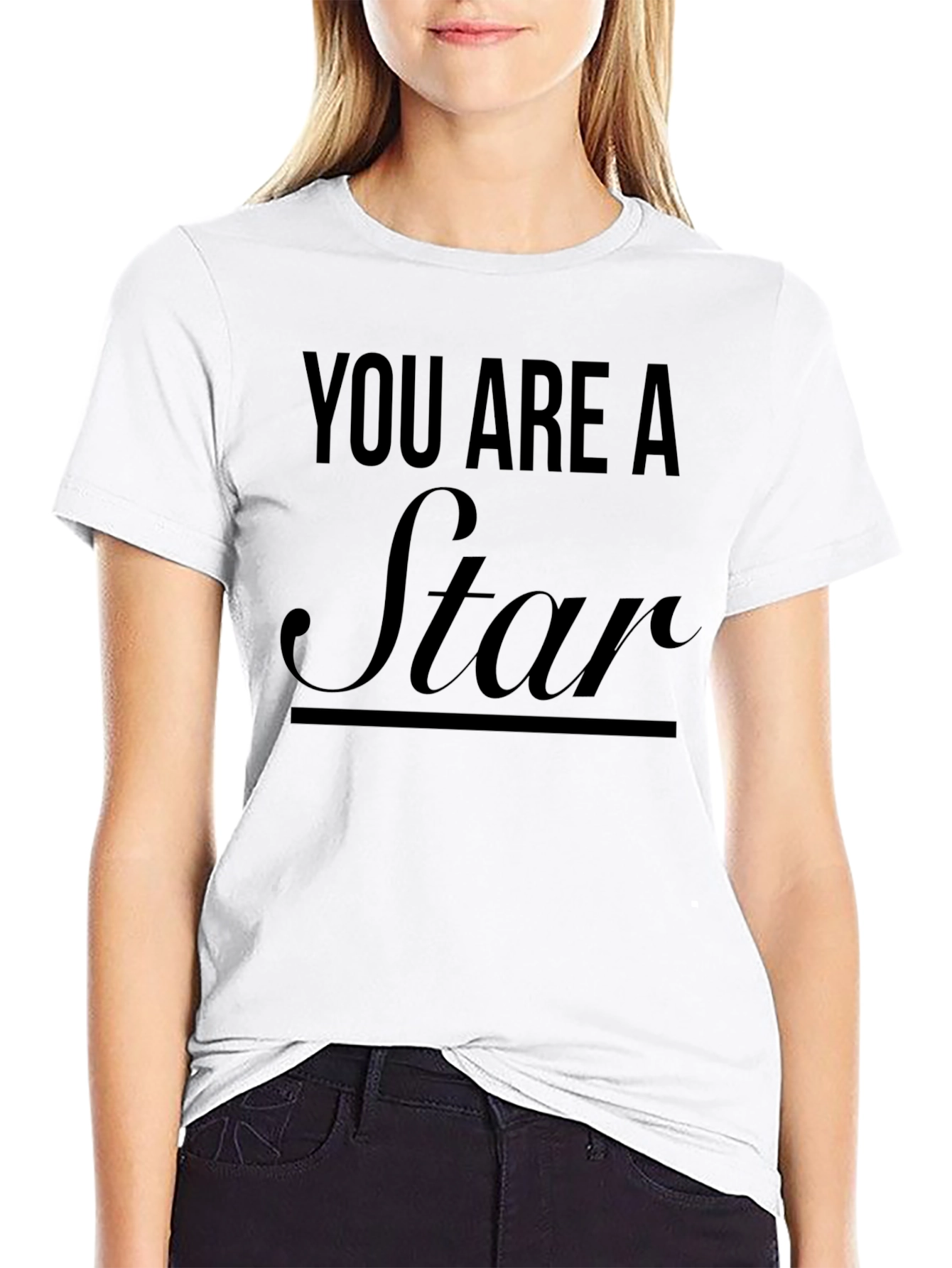 You Are A Star Graphic Tee - Black
